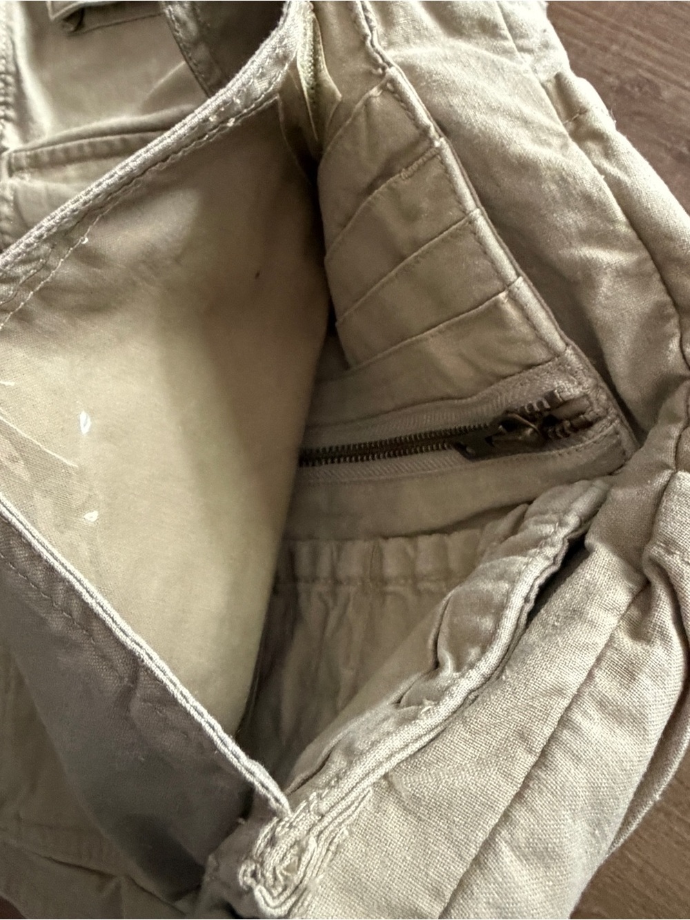 Vintage 80s EMS Fishing Vest Sz Medium Beige Tons Of Pockets Thick Cotton Zip - Picture 10 of 14